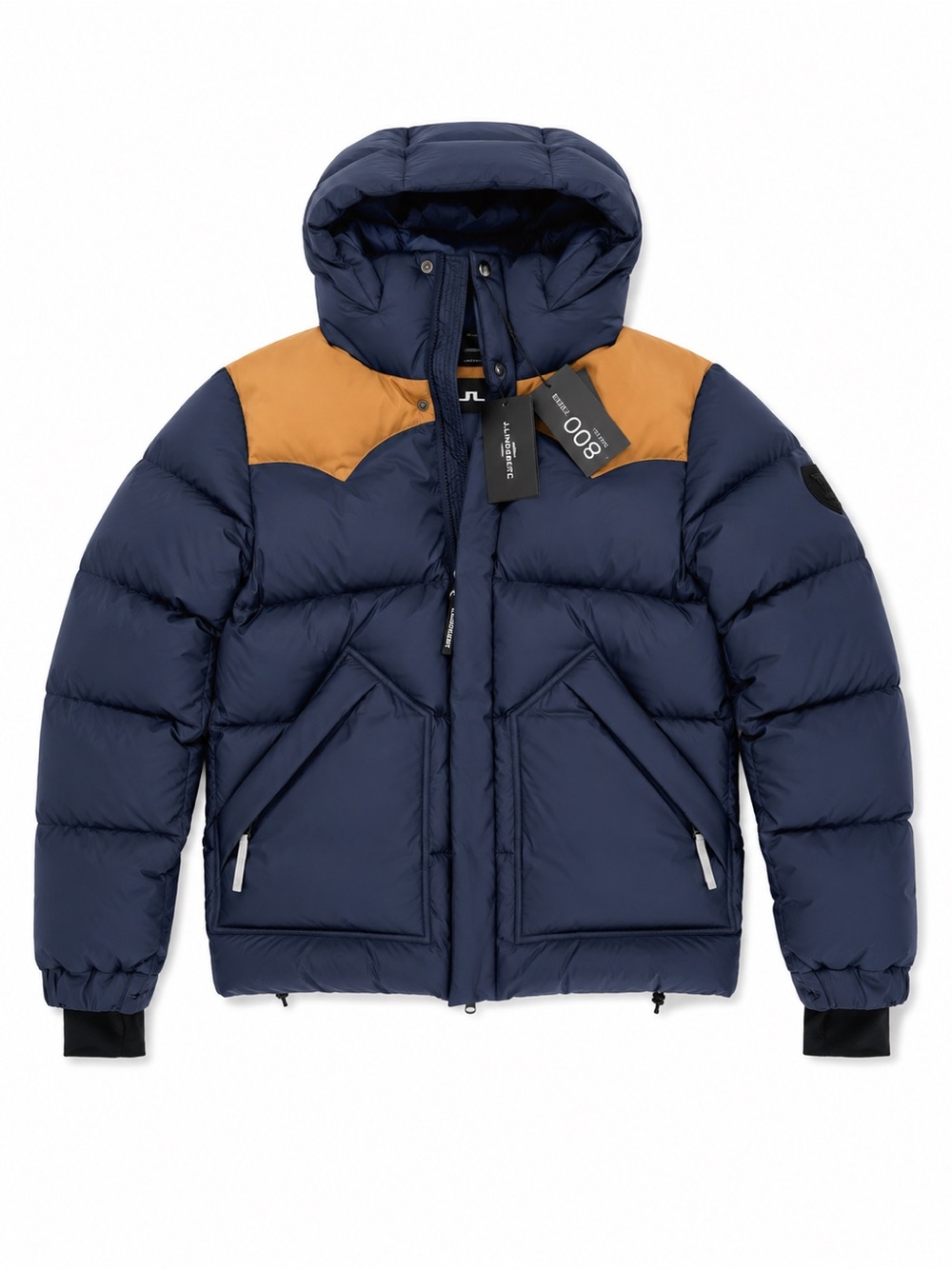J.Lindeberg Dry Powder Down Jacket Mens S Navy 800 Fill NWT Hooded Ski Coat $850